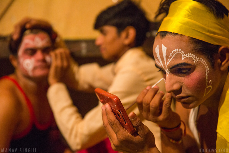 RamLeela or Ramlila Actor getting ready Ram leela Maidan Jaipur