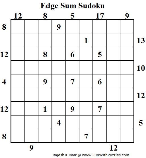 Edge Sum Sudoku (Daily Sudoku League #119)