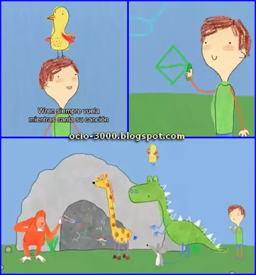 Pablo. Dibujos animados de niño con autismo.