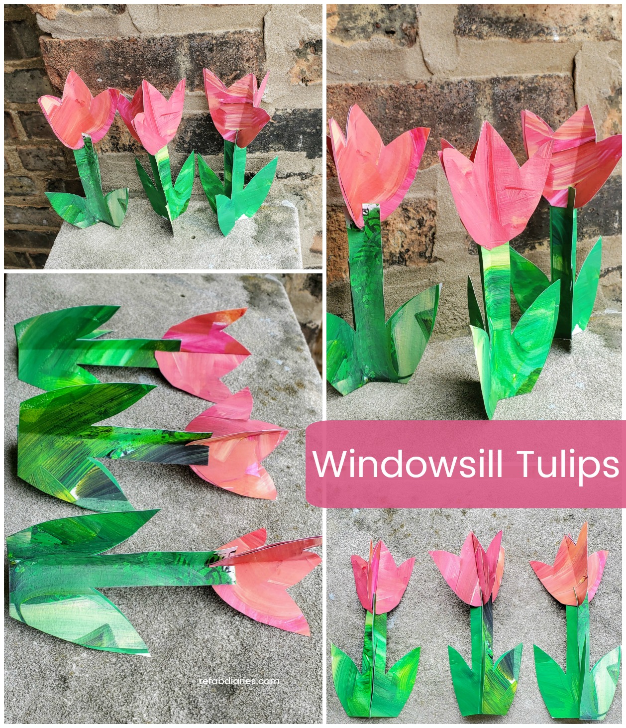 Upcycled spring craft: Windowsill tulips | the ReFab Diaries