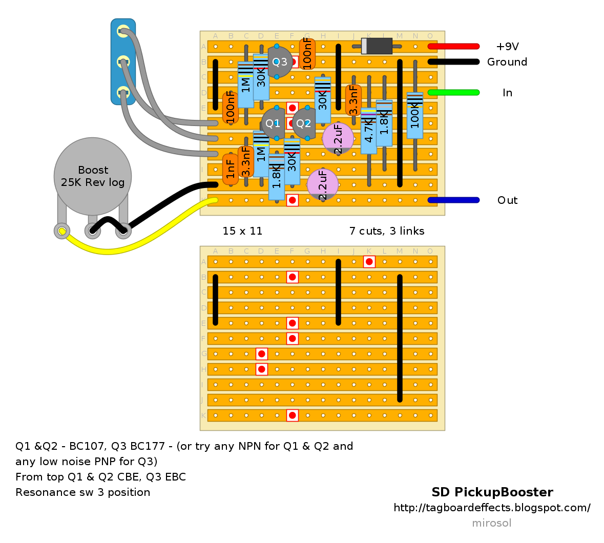 Guitar FX Layouts: Seymour Duncan Pickup Booster