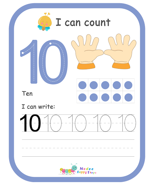 I can count, I can write - 10 -