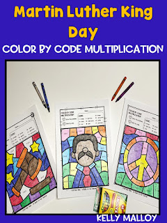 Martin Luther King Jr. Day Color By Number Multiplication Facts