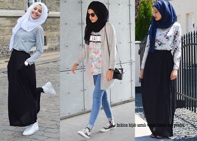 fashion hijab untuk wanita kurus dan pendek