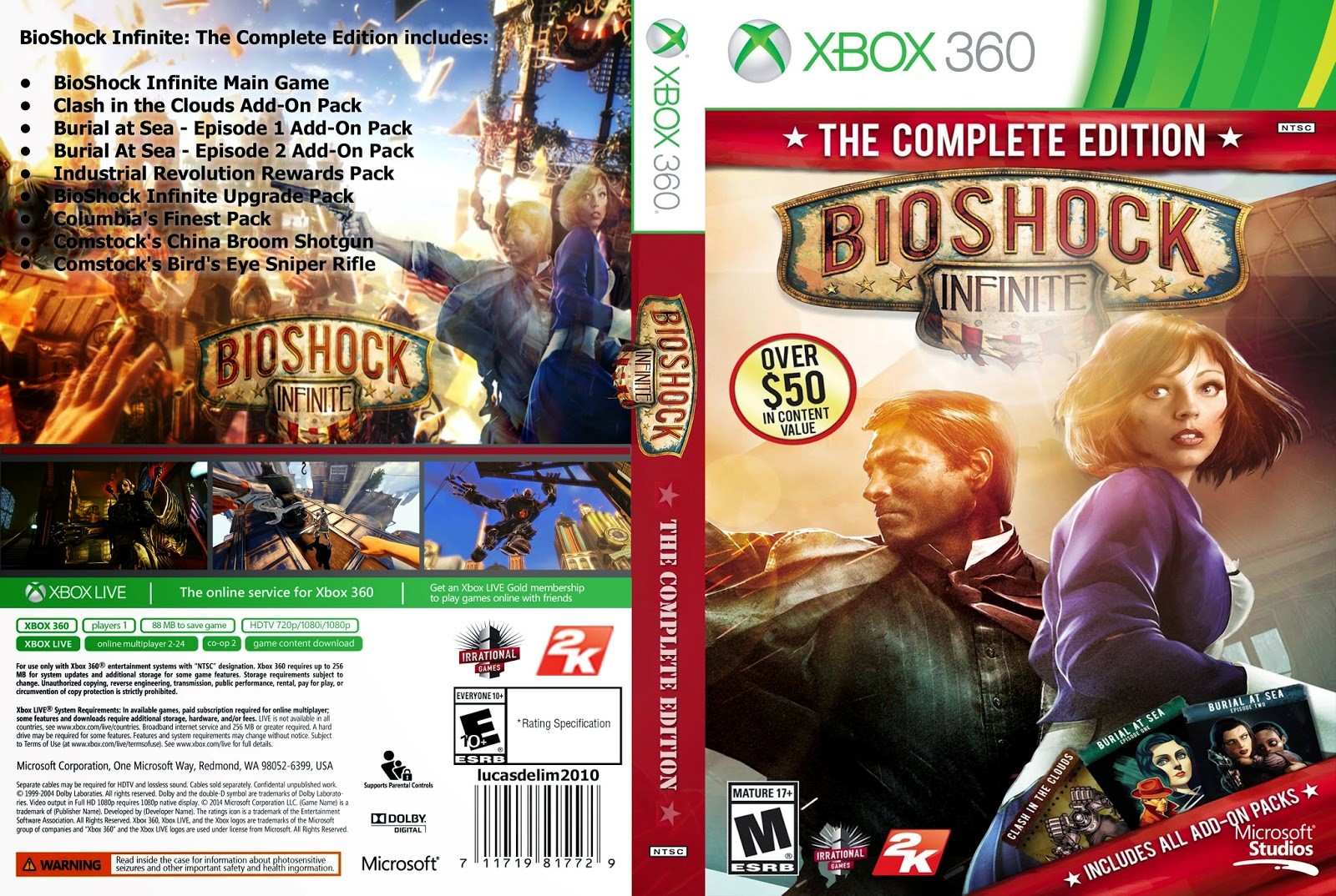 BioShock Infinite The Complete Edition Xbox 360 Ultra Capas