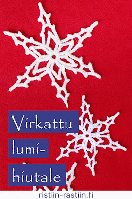 Virkattu lumihiutale, ohje