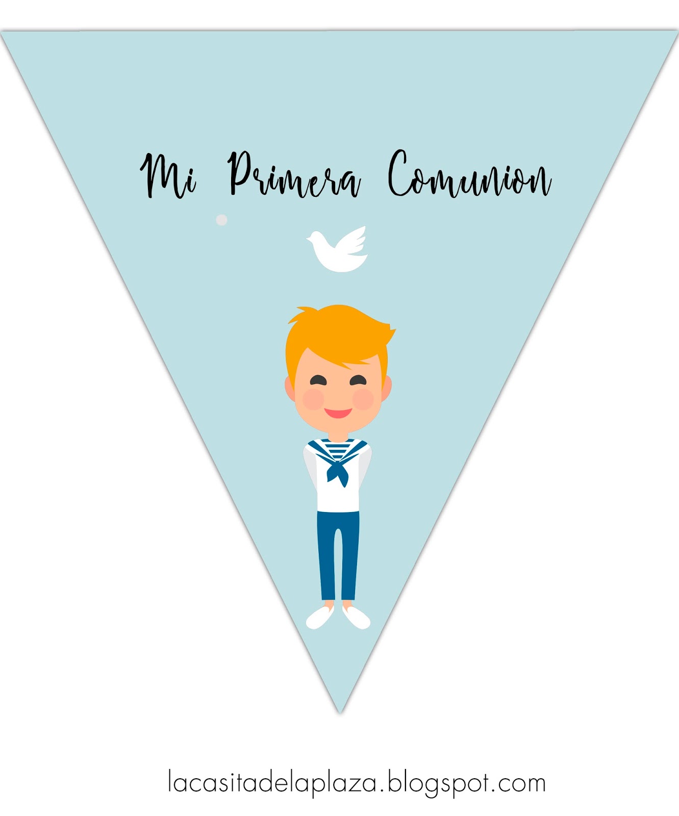 BANDERINES PRIMERA COMUNIÓN La Casita de la Plaza Printables