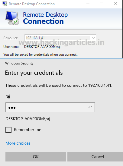 RDP penetration testing port 3389