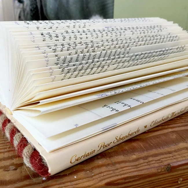 Folded book pages