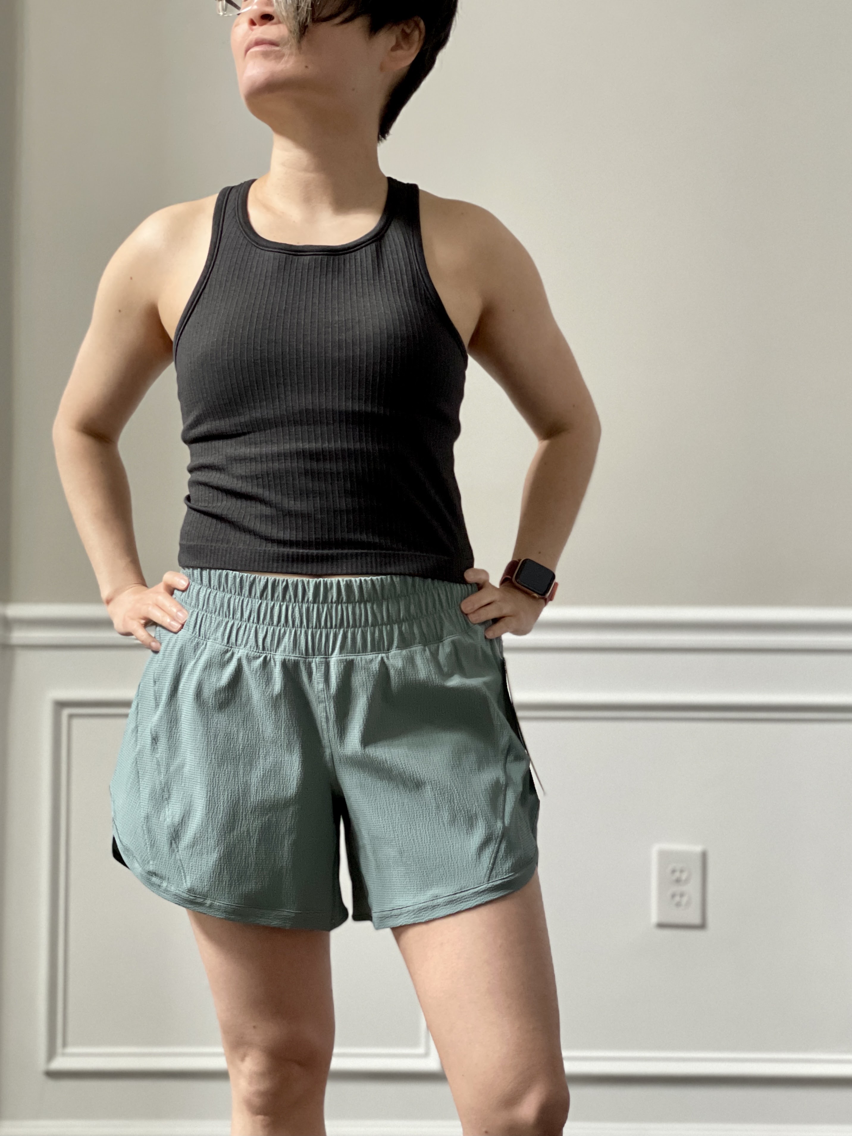 Fit Review Friday! Track That Mid Rise Short 5 inch, Wide Leg High