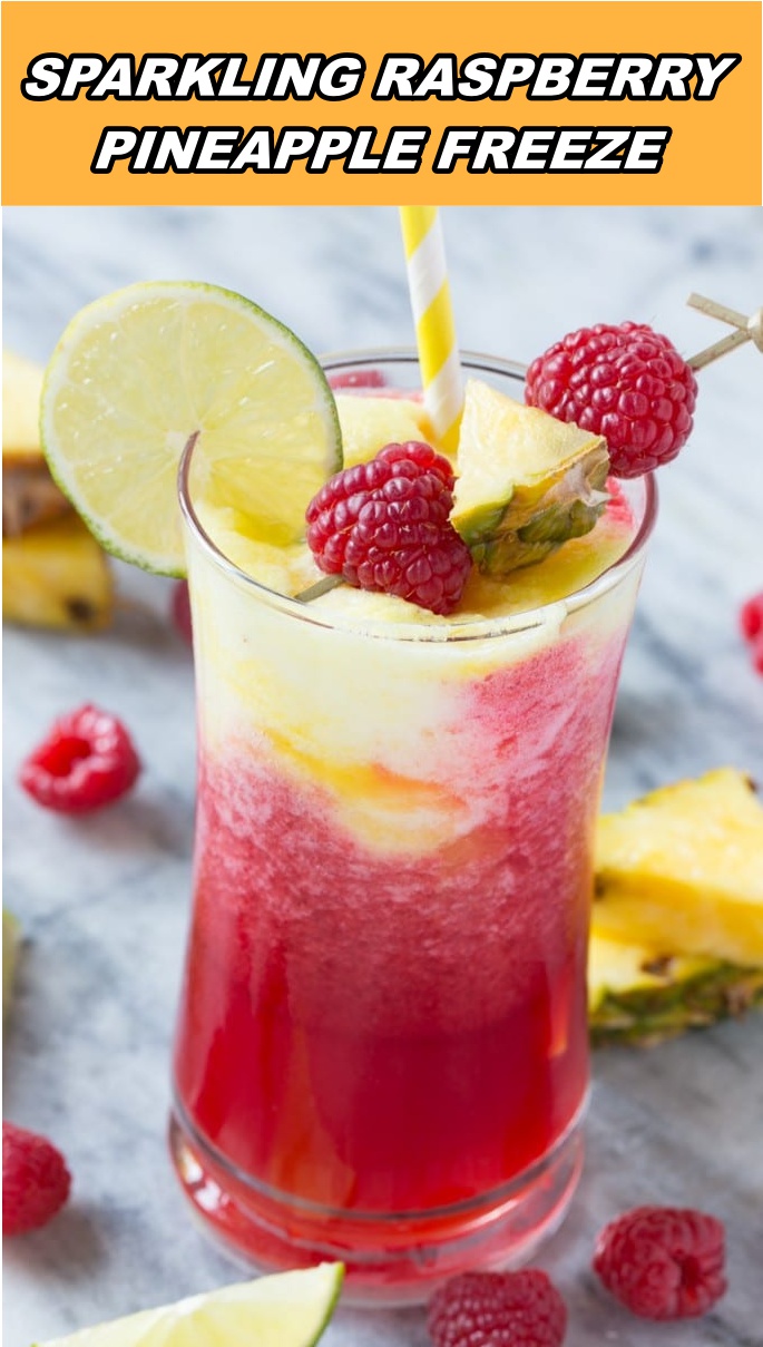 SPARKLING RASPBERRY PINEAPPLE FREEZE Recipe Notes