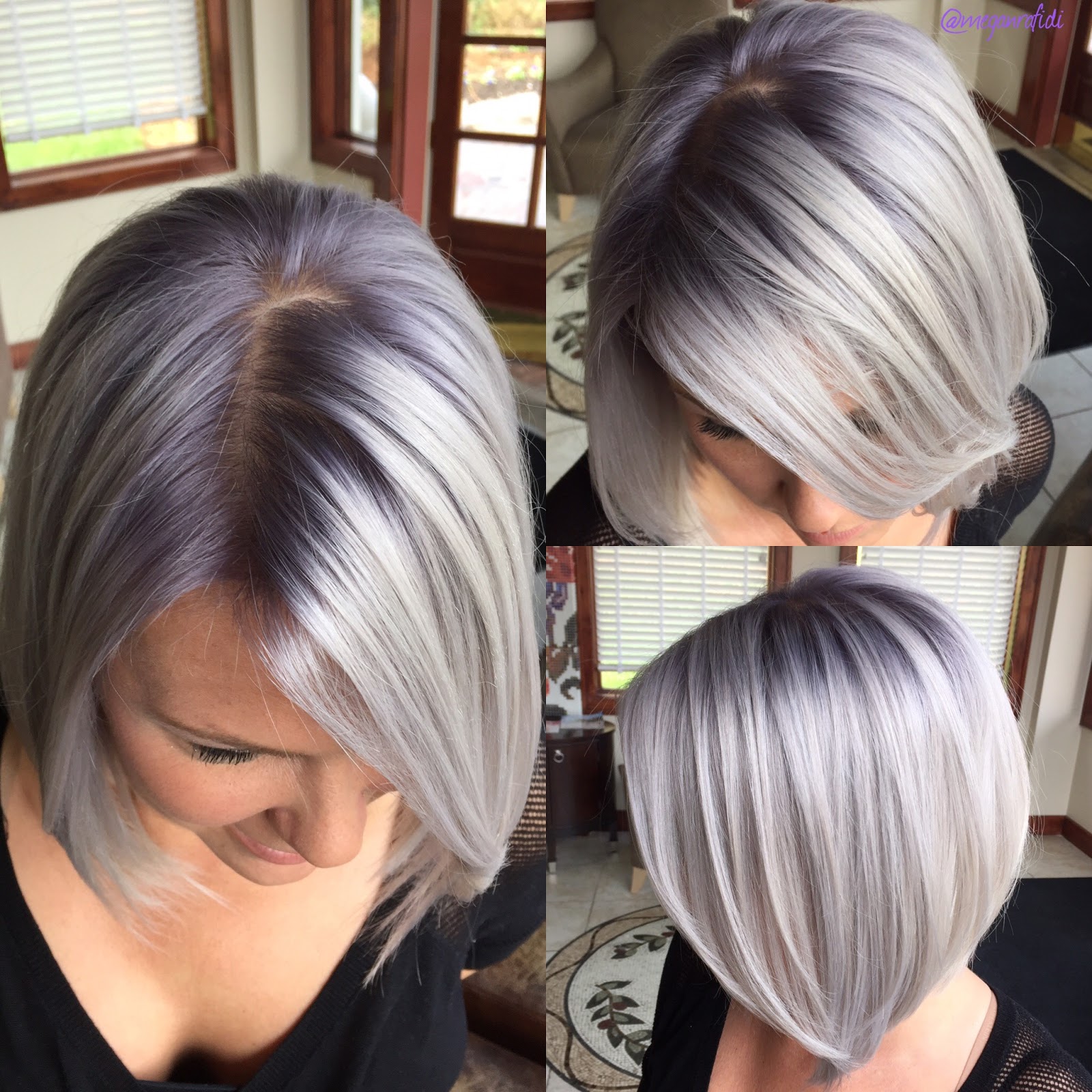 My Inner Hairstylist HowTo Platinum Pink Shadow root to