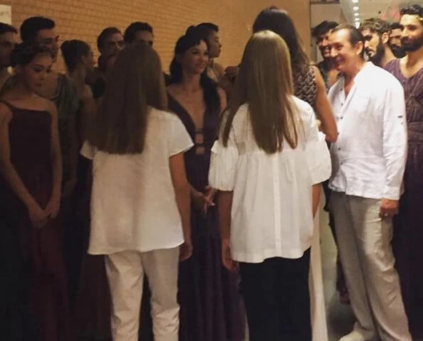 Queen Letizia, Crown Princess Leonor and Infanta Sofia attended the ballet performance Antígona