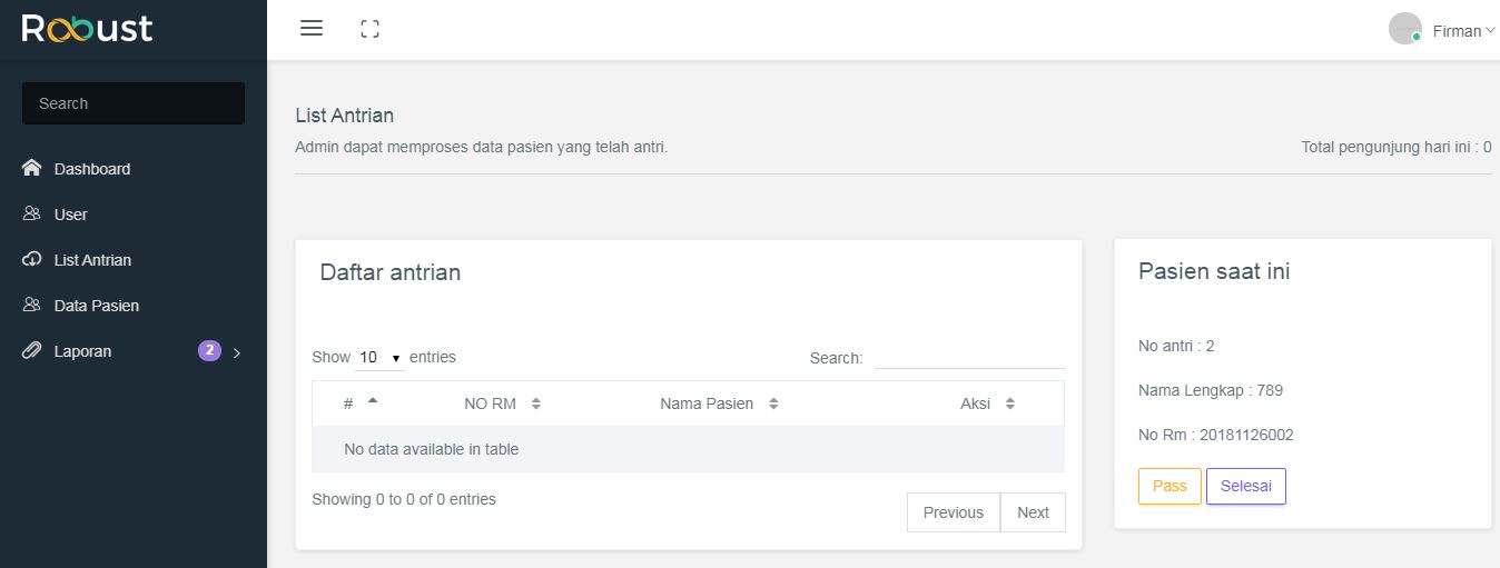 Aplikasi Antrian Pasien Berbasis Web Offline Free Download