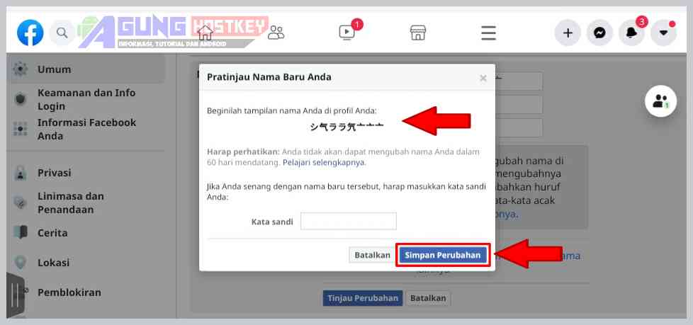 Cara Membuat Nama Facebook Dengan Font Unik Valid dan