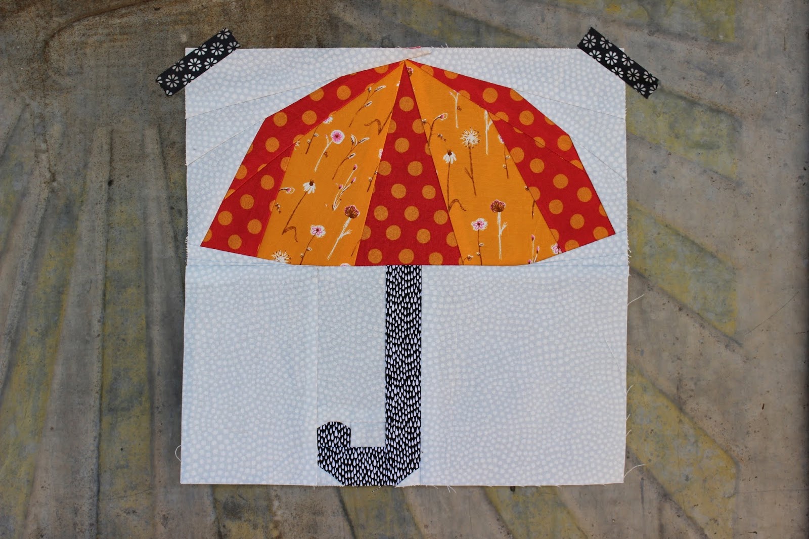 Kate Henderson Quilts Umbrella Quilt Block
