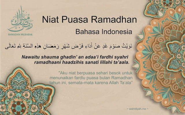 Niat Puasa Ramadhan Arab, Latin, Jawa, Sunda dan Artinya