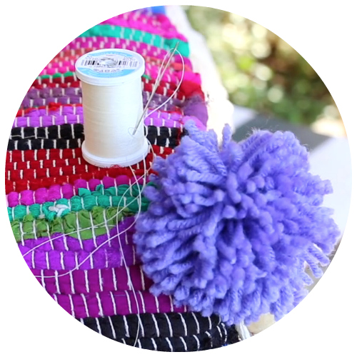 Mark Montano NoSew Rag Rug Ottoman Makeover