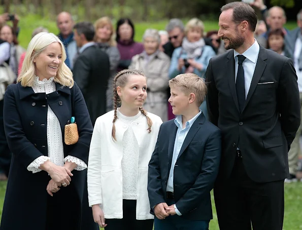 Crown Princess Mette-Marit of Norway, Prince Sverre Magnus of Norway and Princess Ingrid Alexandra of Norway attend the Opening of The Princess Ingrid Alexandra Sculpture Park