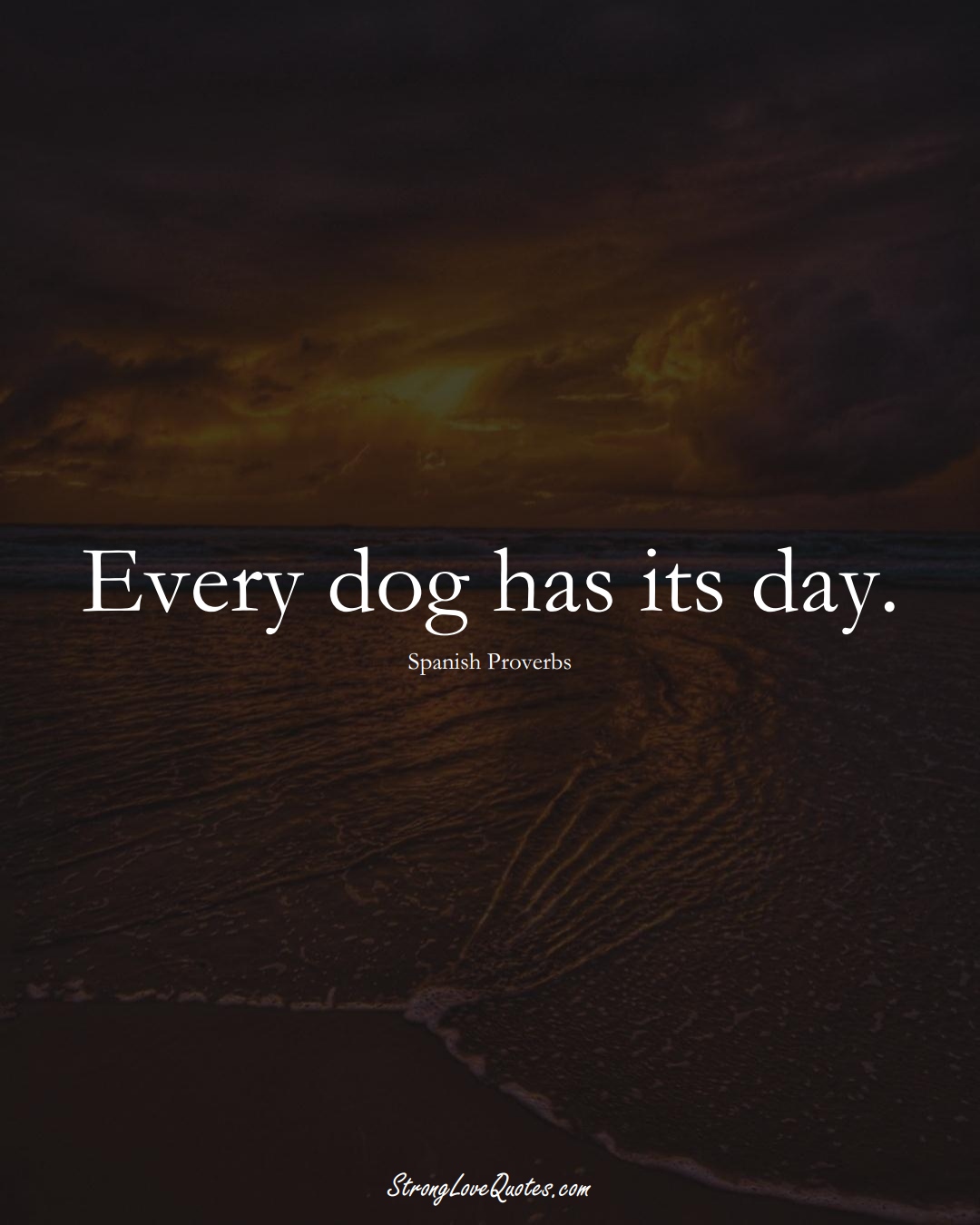 Every dog has its day. (Spanish Sayings);  #EuropeanSayings