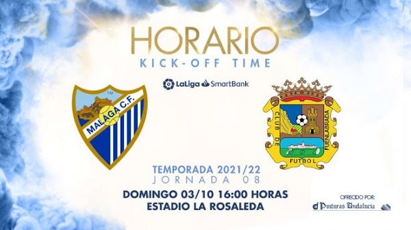 El Málaga - Fuenlabrada, el domingo 3 de Octubre a las 16:00 horas