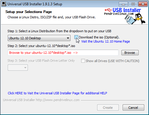 Instalador USB Universal