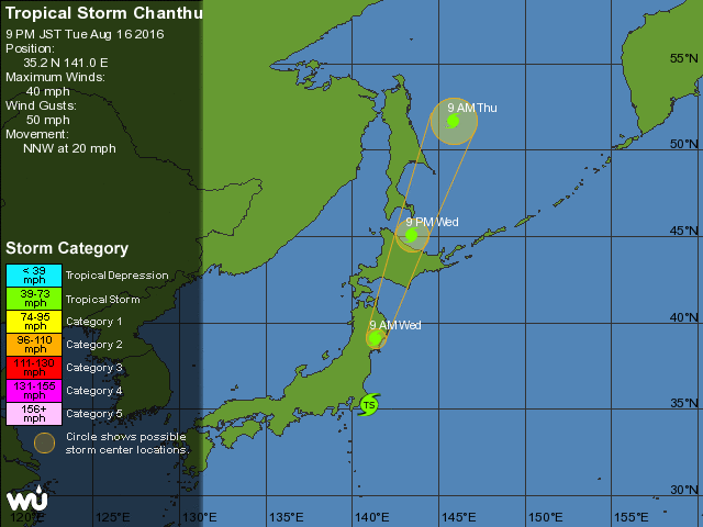 Japón siente efectos tormenta tropical 
