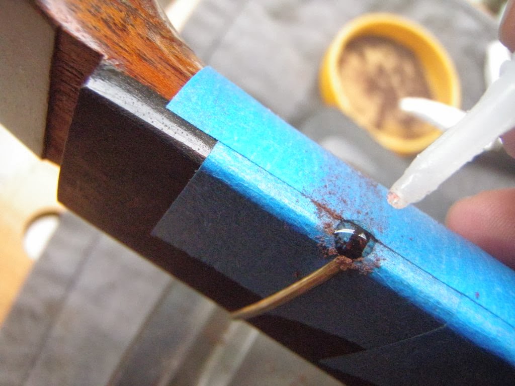 Filling fret end holes after a refret DIY Strat (and other guitar