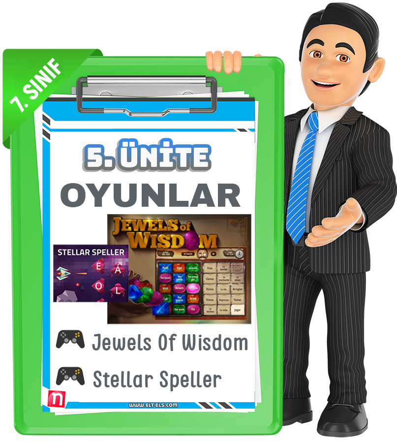 7. Sınıf 5. Ünite Cram Oyunları | İngilizce Öğrenmenin En Eğlenceli yolu