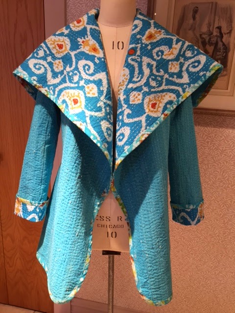 Rhonda's Creative Life: The Kantha Quilt Jacket Almost Finished and ...