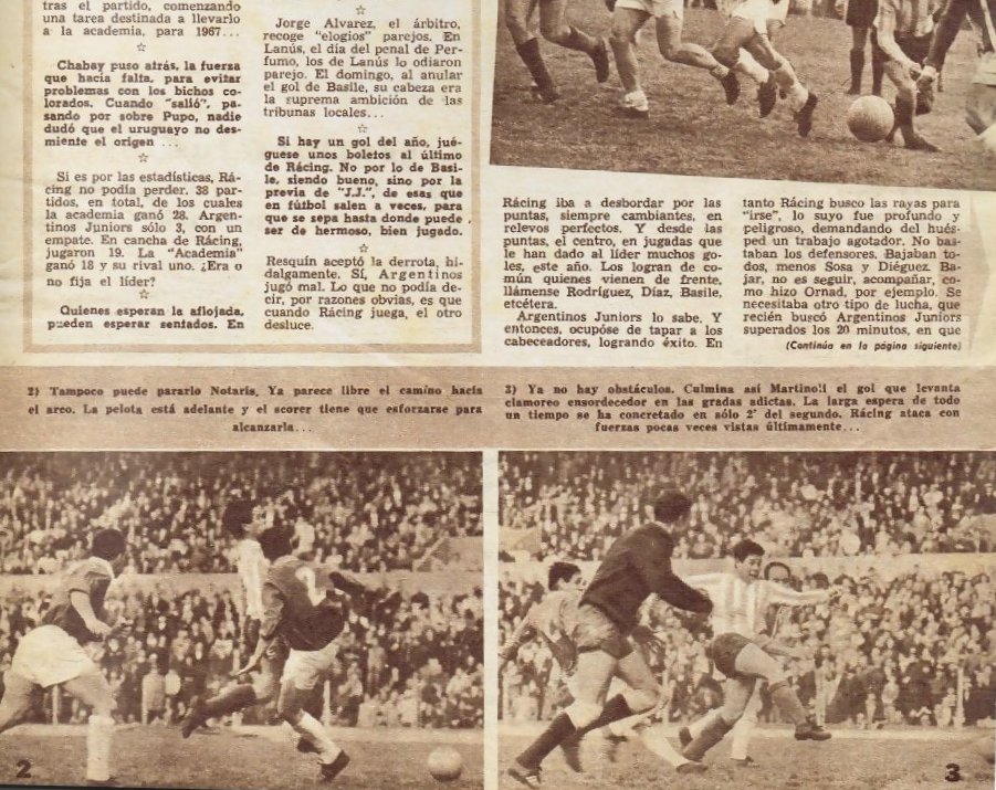 Racing Club 1966 Primera División 29ª fecha