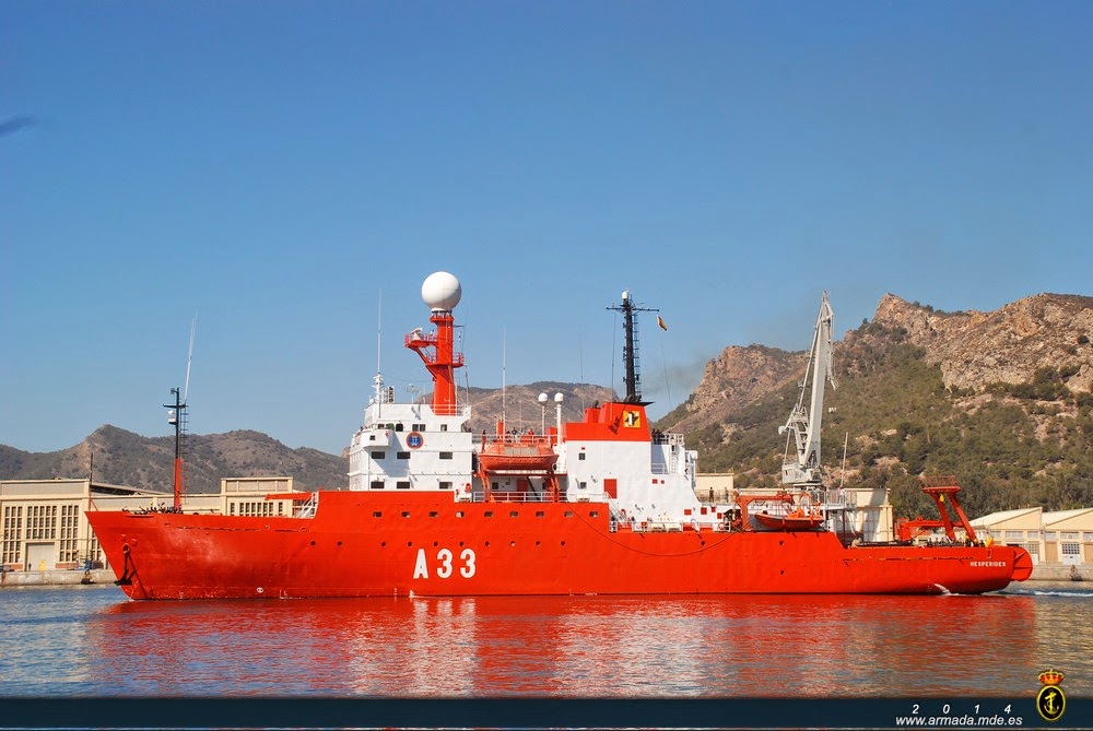 El buque ‘Hespérides’ comienza la campaña “Zona Económica Exclusiva Española” 2014 en el mar Cantábrico.