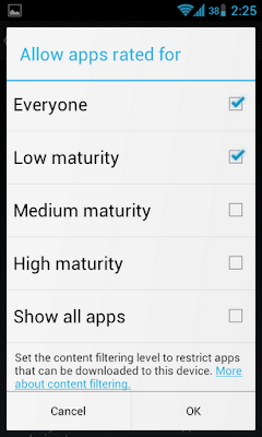 Google Play Settings