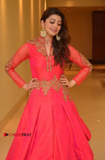 Actress Pranitha Subhash Latest Stills in Pink Designer Dress at 'Love For Handloom' Collection Fashion Show  0003