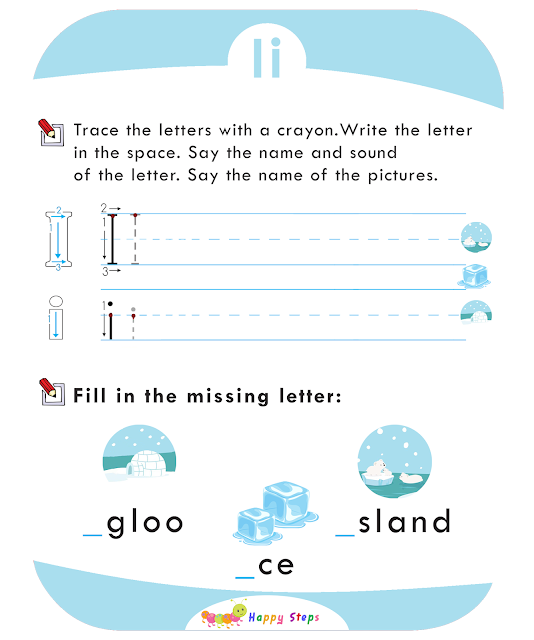 Activity worksheet -2 Letter I