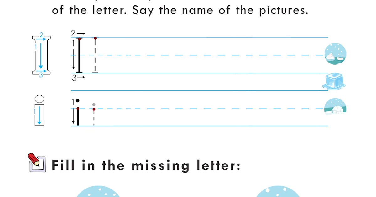 Activity Worksheet -2 Letter I