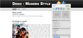 Modern Style Blogger Template is a clean and simple style blogger template