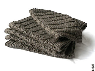 truffle camel ribbed scarf machine knitted passap