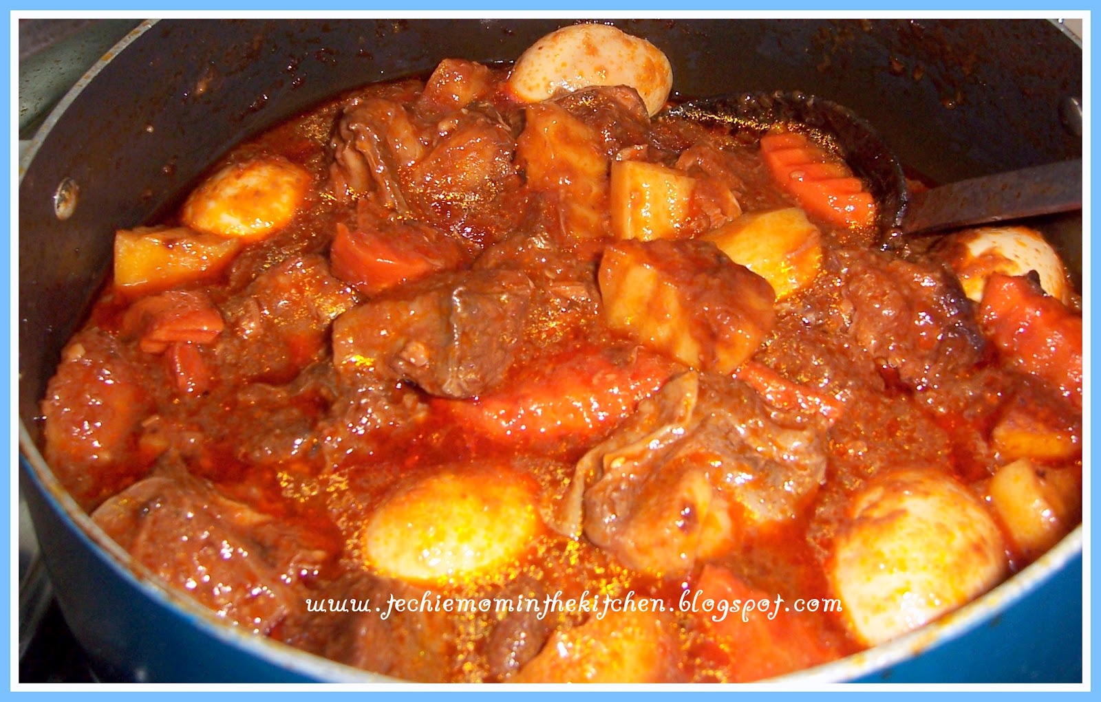 Techie Mom in the Kitchen BEEF MECHADO (version 1)