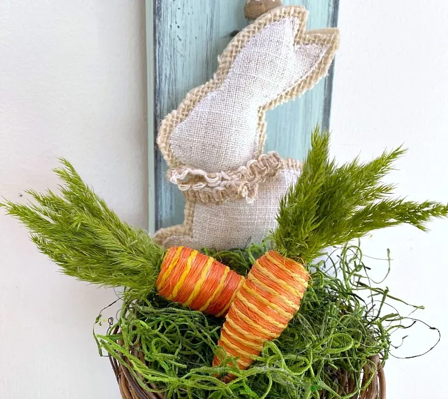 Vintage Ladle Bunny Nest for Spring with Things from Home