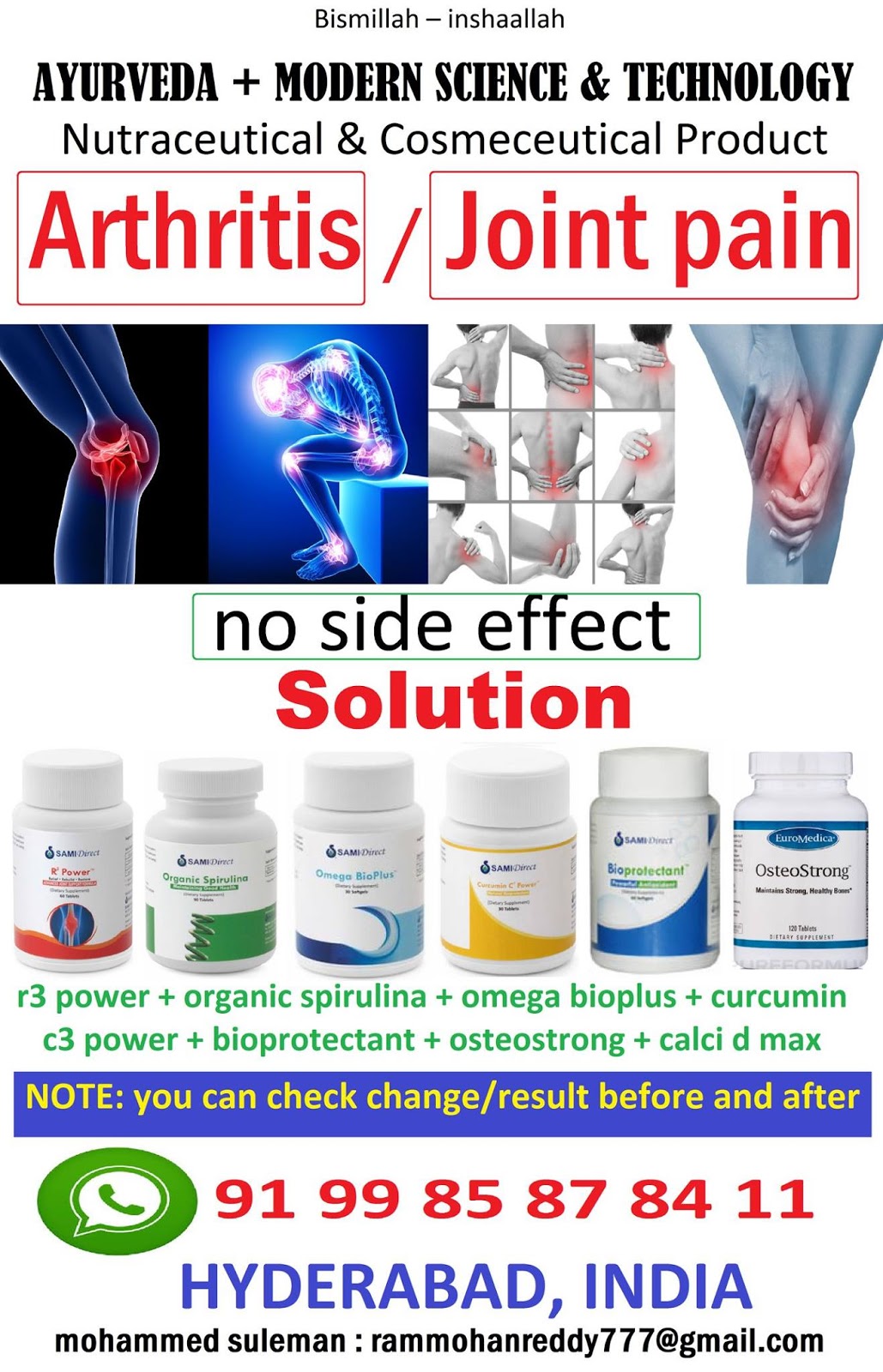 HEALTH INSPIRED BY AYURVEDA Joint Pains, Arthiritis