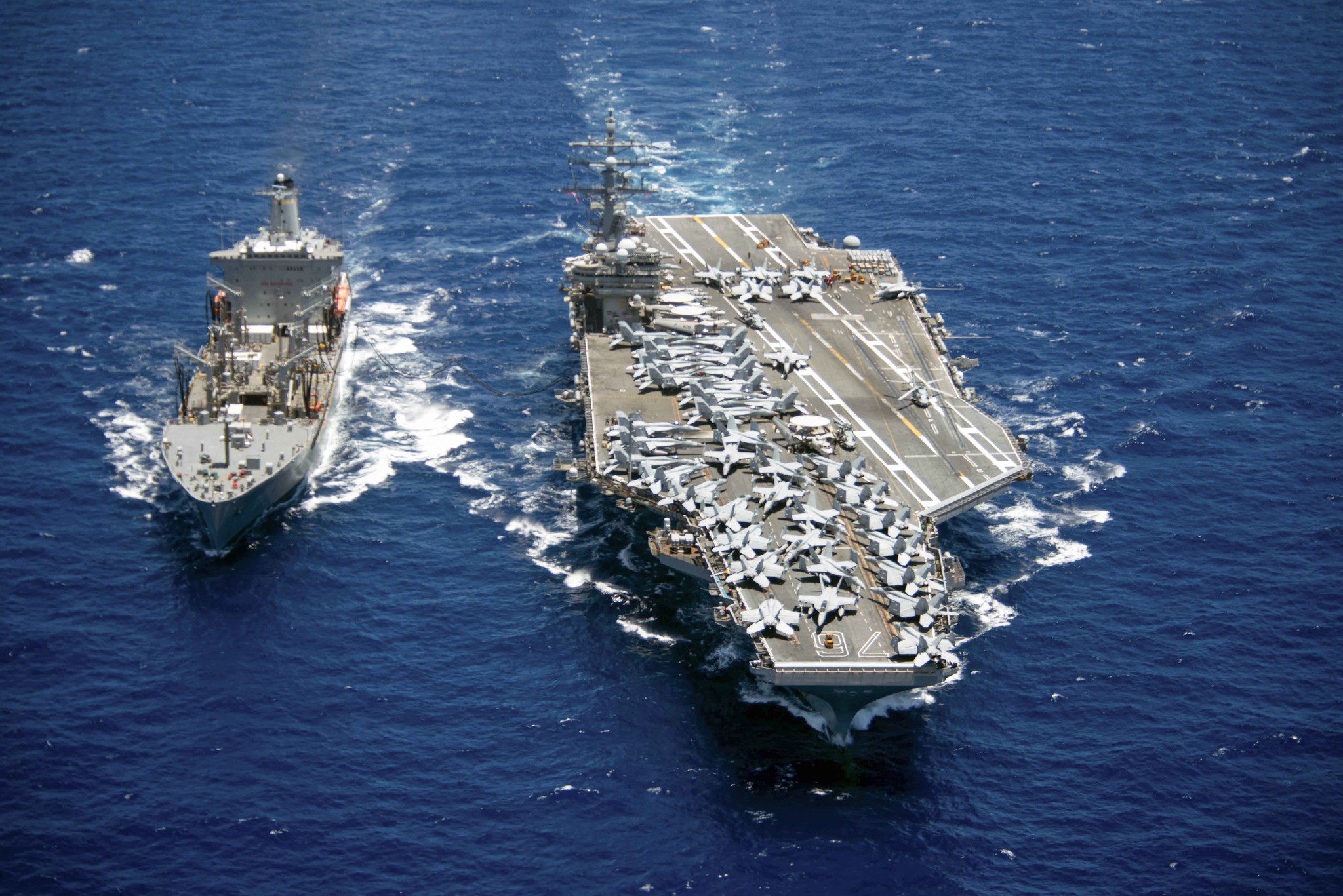 The U.S. Navys only forward-deployed aircraft carrier USS Ronald Reagan ...