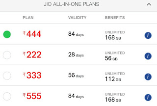 jio all in one recharge plans