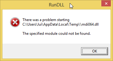 WeB LoG'S JuUiER: mdi064.dll Windows startup error message