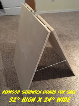 Large Solid 3/4 inch Plywood Sandwich Boards For Sale $85 or Rent for $5 per day