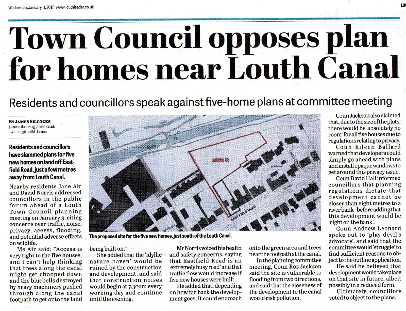 Jane Air Blog N/105/02391/16 planning application Louth ; Story