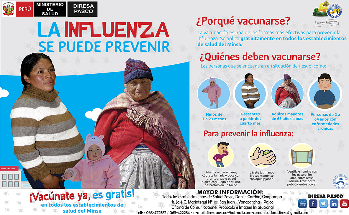 Resultado de imagen para RECOMENDACIONES PARA INFLUENZA EN 2018 -2019