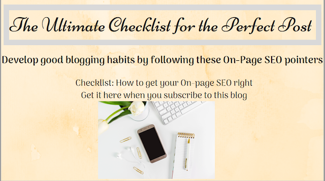 The ultimate checklist for the perfect post