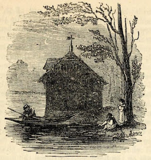 Boat house of the Royal Humane Society from The story of the London Parks by J Larwood (1874)