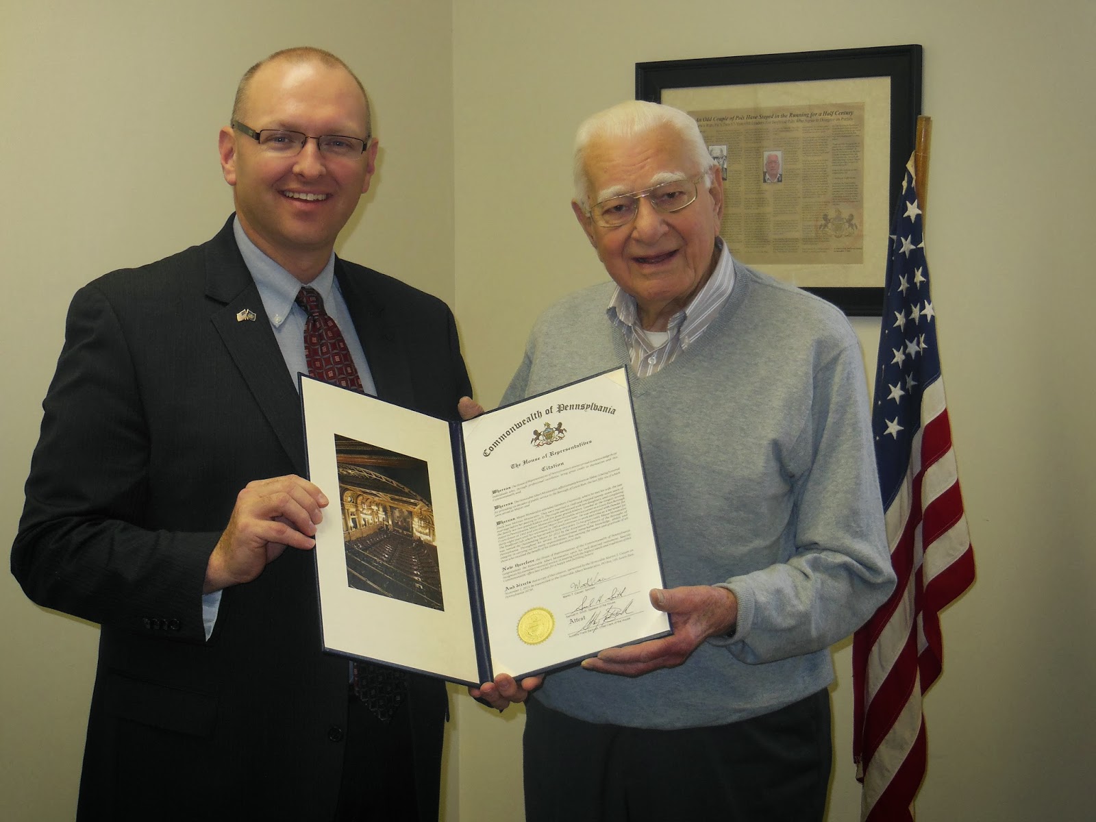 Port Allegany Online Causer Presents Citation to Retiring Lewis Run